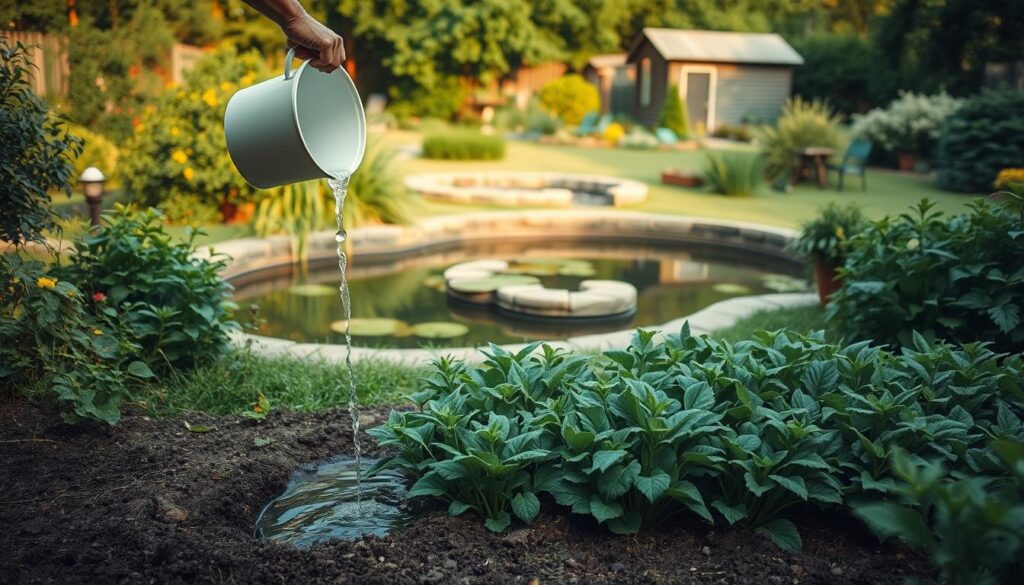 Falsche Verwendung von Abwasser im Garten