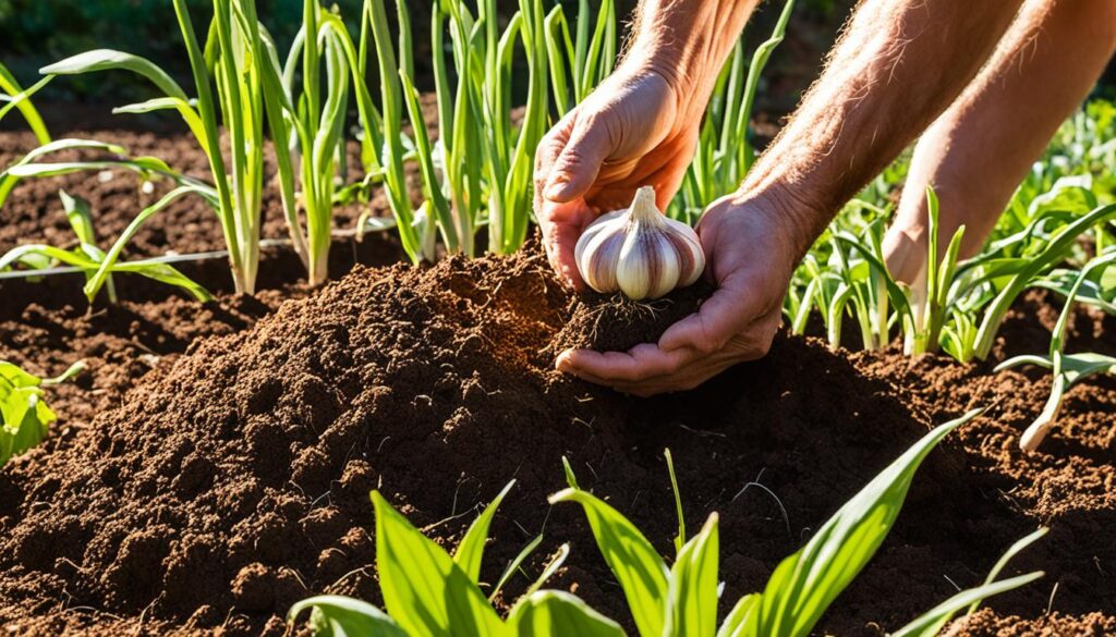 Knoblauch ernten