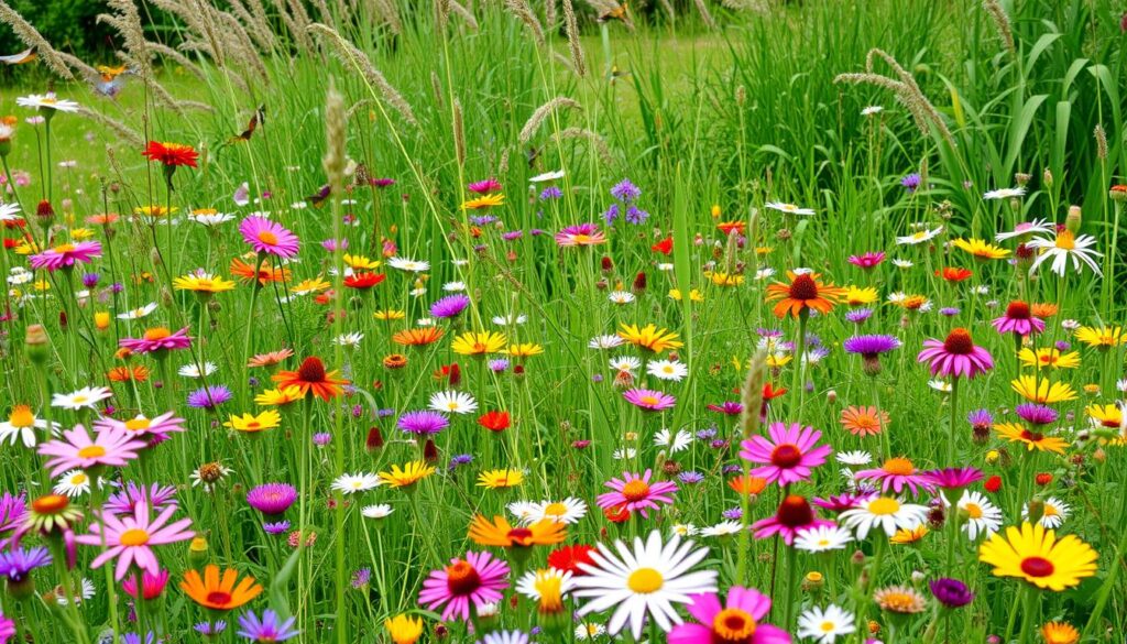 Naturnaher Garten mit Wildblumenwiese