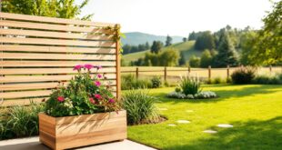 Pflanzkübel  mit Sichtschutz