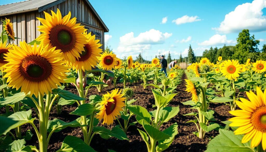 Sonnenblumen säen