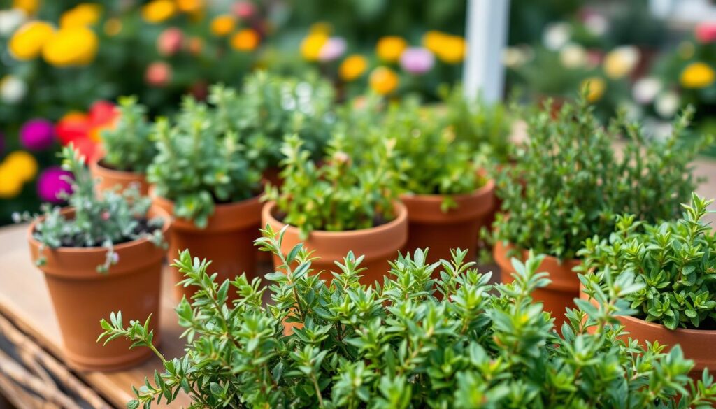 Thymian-Sorten pflanzen im Topf