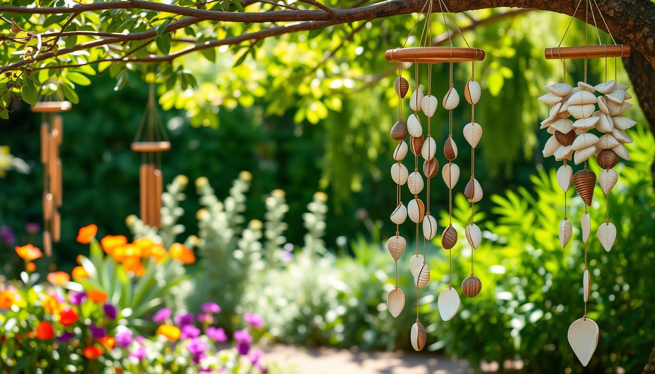 Windspiele für den Garten Ästhetische Dekoideen