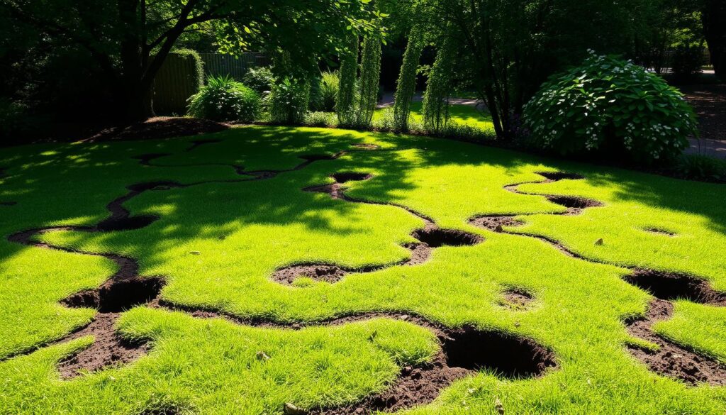 Wühlmaus-Gänge im Garten