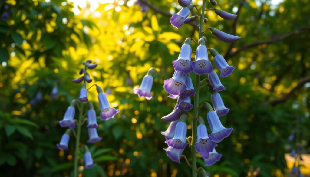 attraktive Blauglockenbaum Blüten