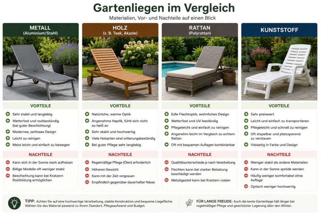 gartenliegen-materialvergleich